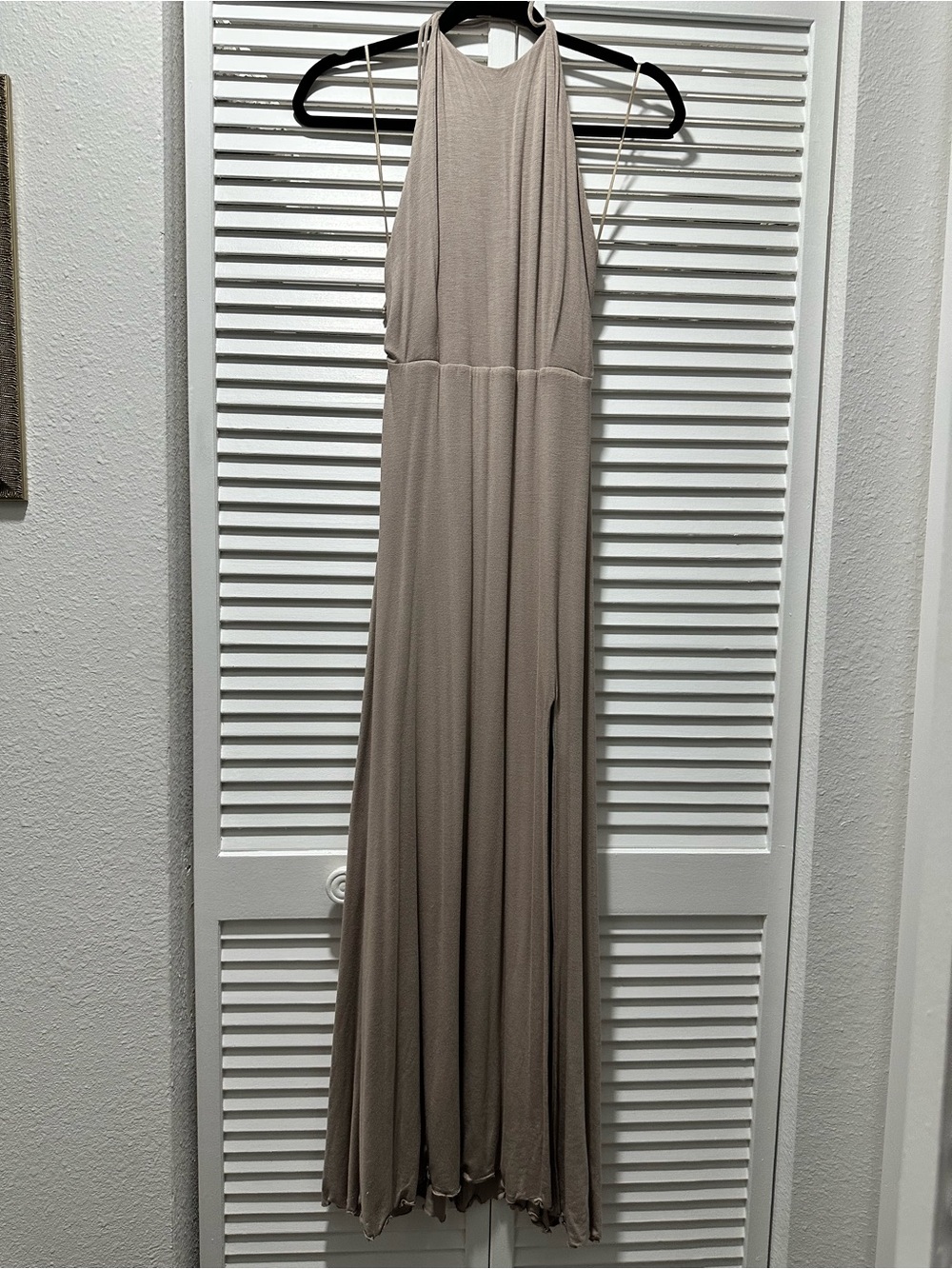 DELACY Backless Halter Maxi Dress